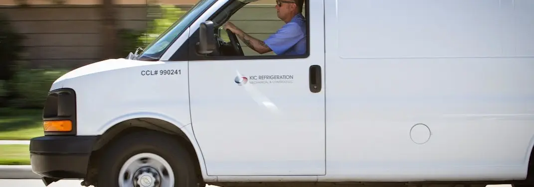 KIC Refrigeration service vehicle serving Rocky Mount area